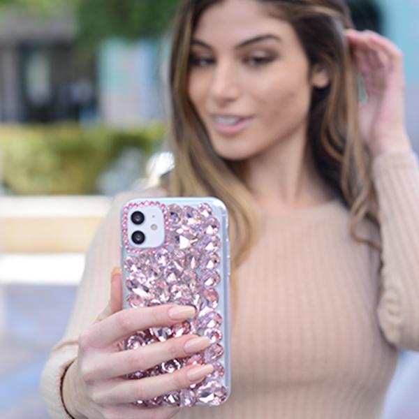 Handmade Bling Pink Case Samsung S22 Ultra