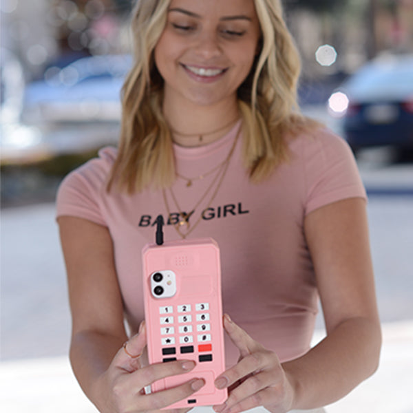 Brick Cell Phone Skin Pink IPhone 12/12 Pro