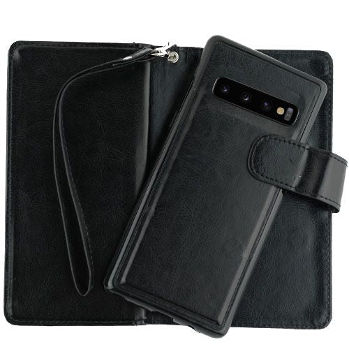 Detachable Fur Grey Wallet Samsung S10 Plus