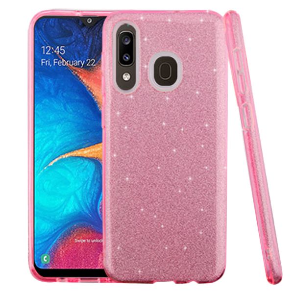 Glitter Pink Case Samsung A20/50 - Bling Cases.com