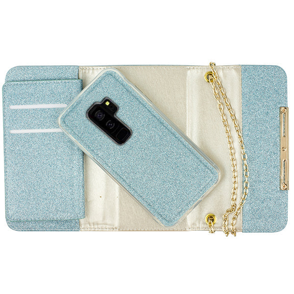 Glitter Detachable Purse Skyblue S9 Plus