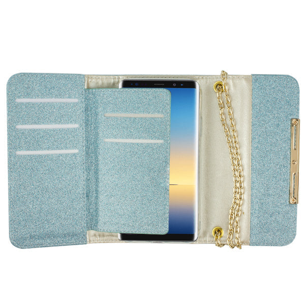 Glitter Detachable Purse Skyblue Note 8