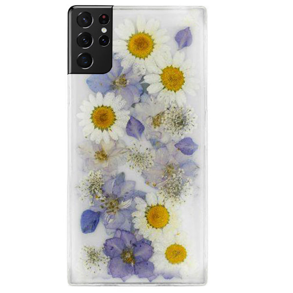 Real Flowers Purple Case Samsung S21 Ultra