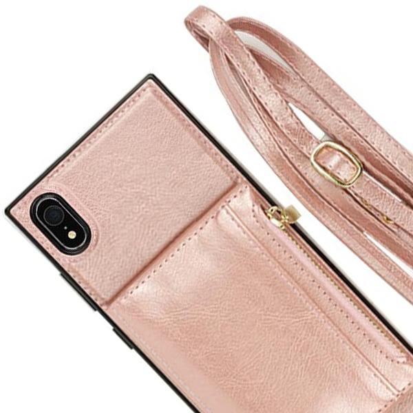 Crossbody Card Holder Rose Gold Case Iphone XR