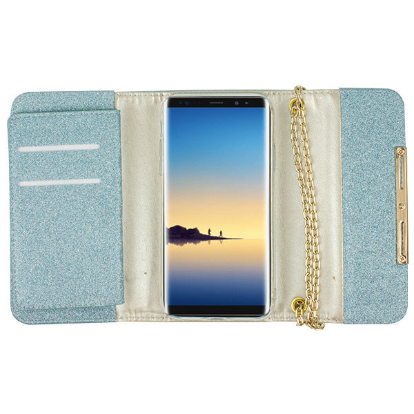 Glitter Detachable Purse Skyblue Note 8