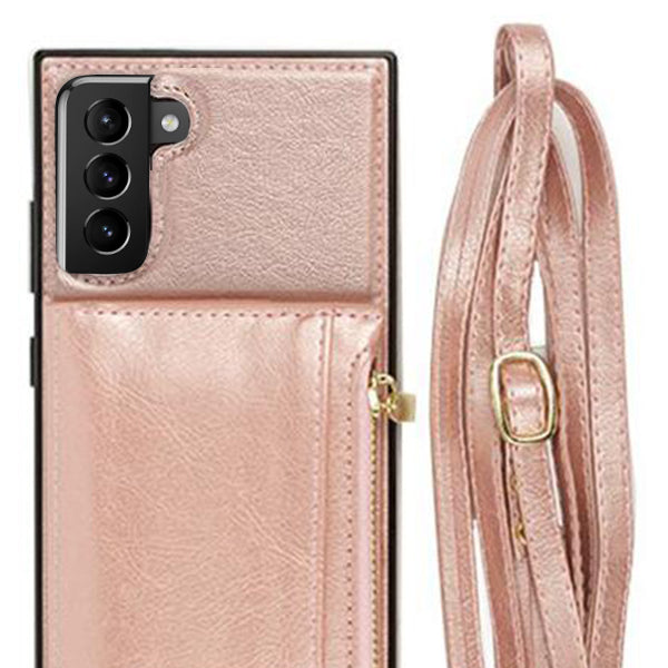 Crossbody Pouch Rose Gold Case Samsung S21