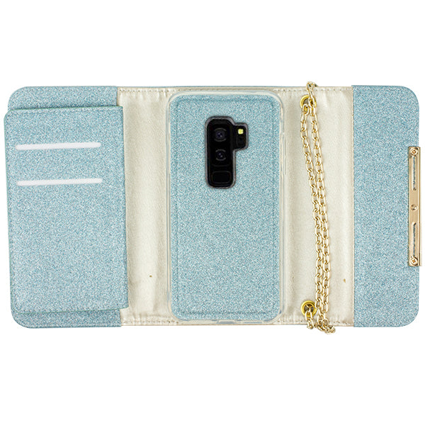 Glitter Detachable Purse Skyblue S9 Plus