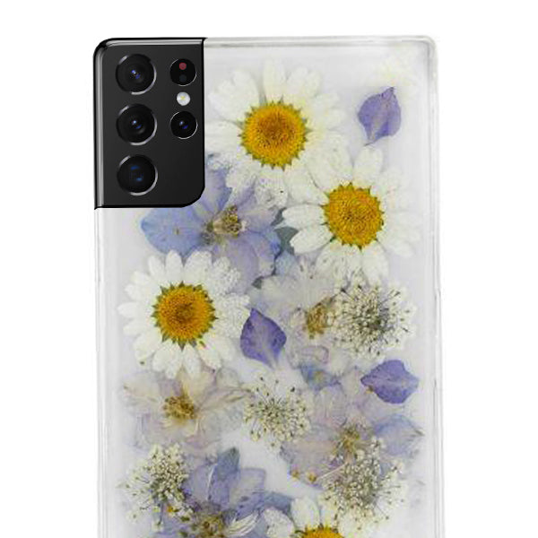 Real Flowers Purple Case Samsung S21 Ultra