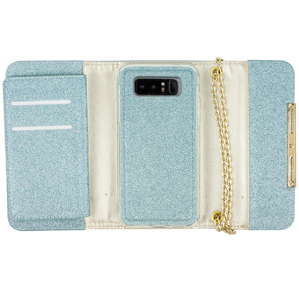 Glitter Detachable Purse Skyblue Note 8
