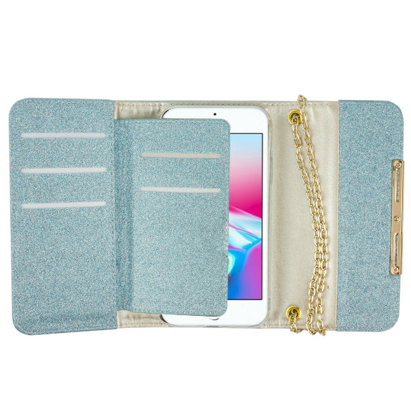 Glitter Detachable Purse Skyblue Iphone 7/8 SE 2020