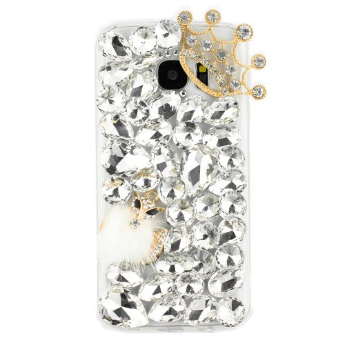 Handmade Fox Silver Bling Case Samsung S7 Edge - Bling Cases.com