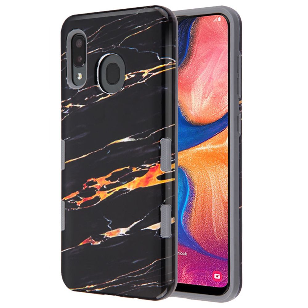 Hybrid Marble Black Gold Case Samsung A20/A50 - Bling Cases.com