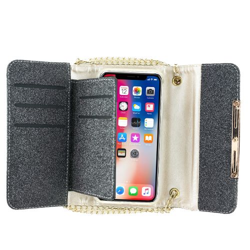 Detachable Purse Black Iphone 10/X/XS - Bling Cases.com