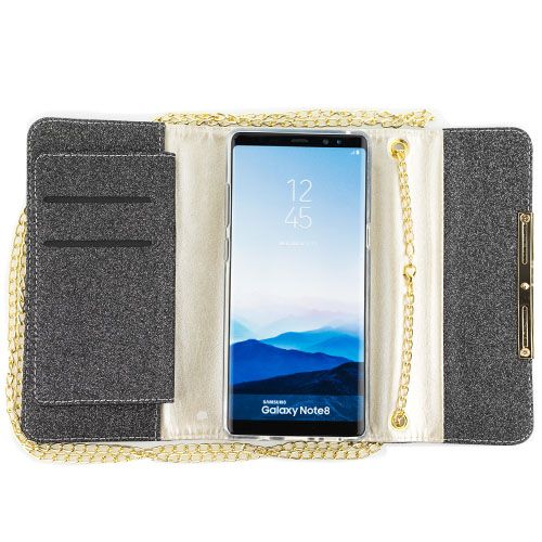Detachable Purse Black Note 8 - Bling Cases.com