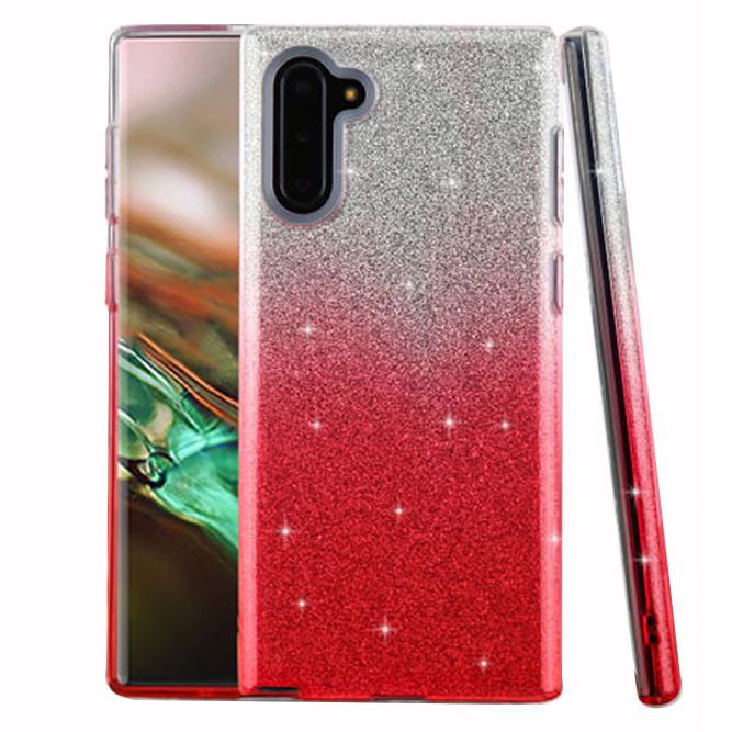 Glitter Pink Silver Case Samsung Note 10 - Bling Cases.com