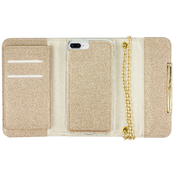 Glitter Detachable Purse Brown Iphone 7/8 Plus