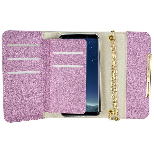 Glitter Detachable Purse Light Purple Samsung S8