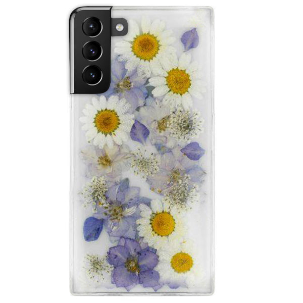 Real Flowers Purple Case Samsung S21 Plus