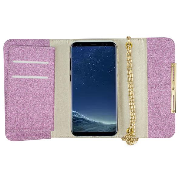 Glitter Detachable Purse Light Purple Samsung S8