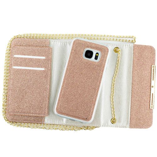 Detachable Purse Rose Gold Samsung S7 - Bling Cases.com
